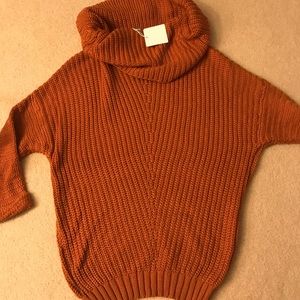 Umgee New Oversized Rust Pullover Sweater Sz Large